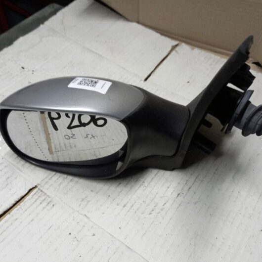 (F513C2) Specchio Retrovisore esterno SX Peugeot 206 anno 2002 colore argento regolazione manuale Cod. 96766552XX